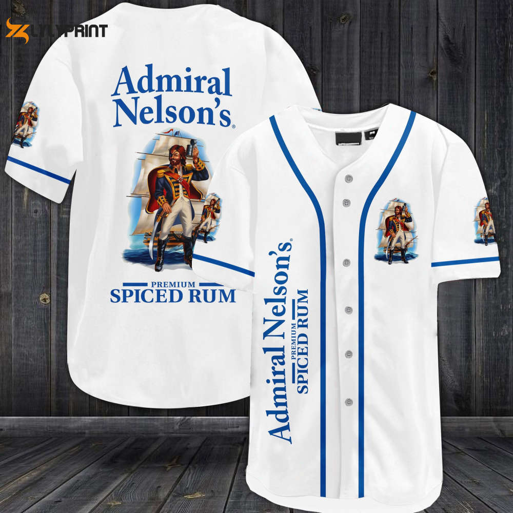 Admiral Nelson's Spiced Rum All Over Print Unisex Baseball Jersey - lylyprint.com baseball jersey product view 1