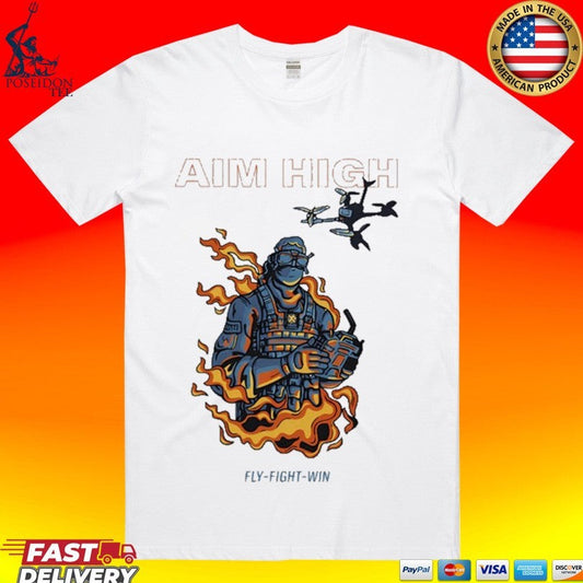 Aim High Guardians Of Ukrainian Fly Fight Win T-shirt Unisex T-shirt, Sweatshirt, Hoodie, Long Sleeve Tee - T-Shirt, Sweatshirt, Hoodie