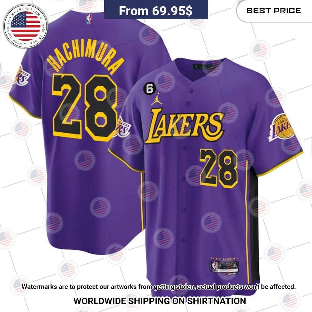 BEST Los Angeles Lakers Rui Hachimura Baseball Jerseys baseball jersey product view 1
