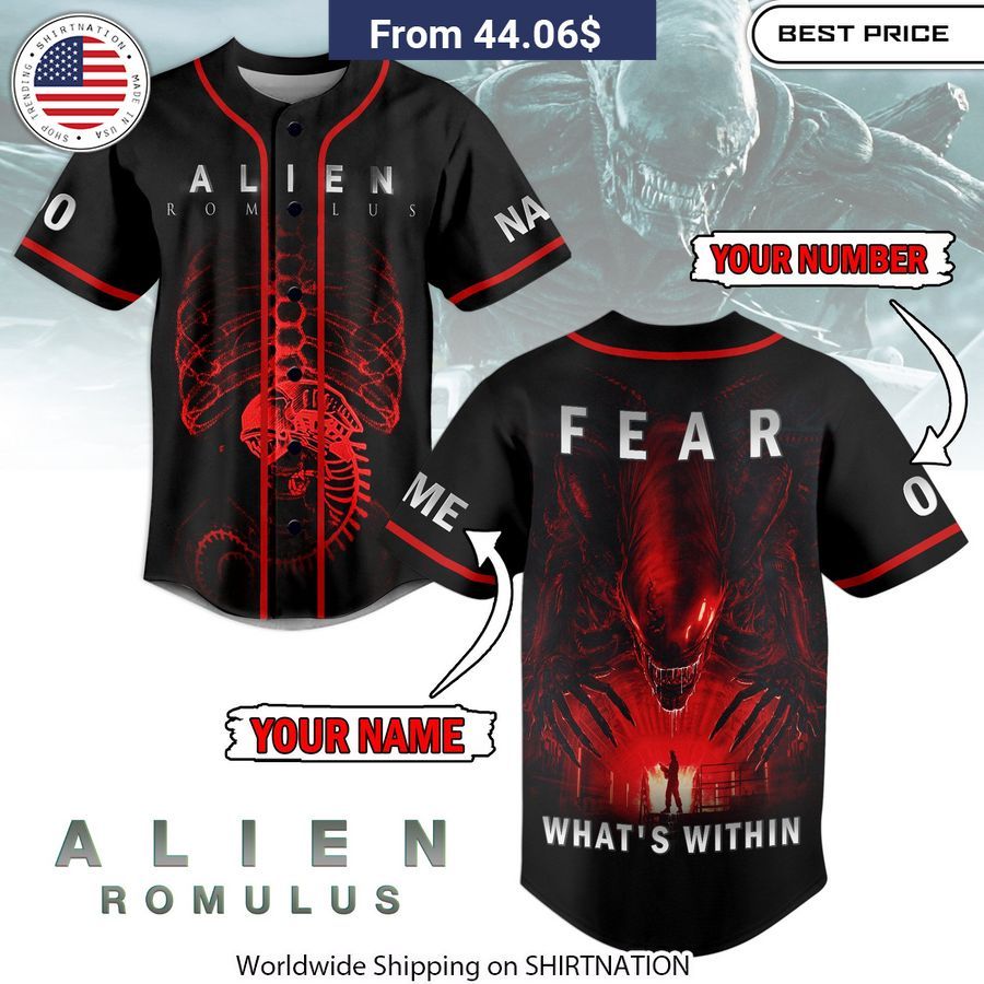 Alien Romulus CUSTOM Baseball Jersey baseball jersey product view 1