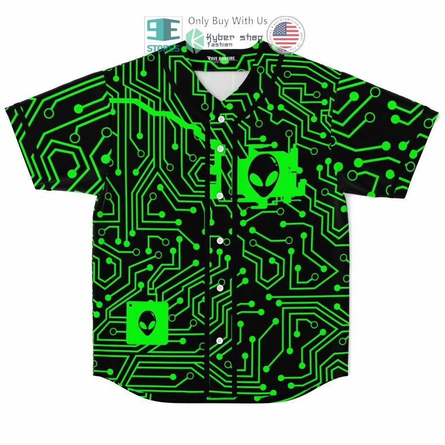 BEST Alienator black green Baseball Jersey baseball jersey product view 1