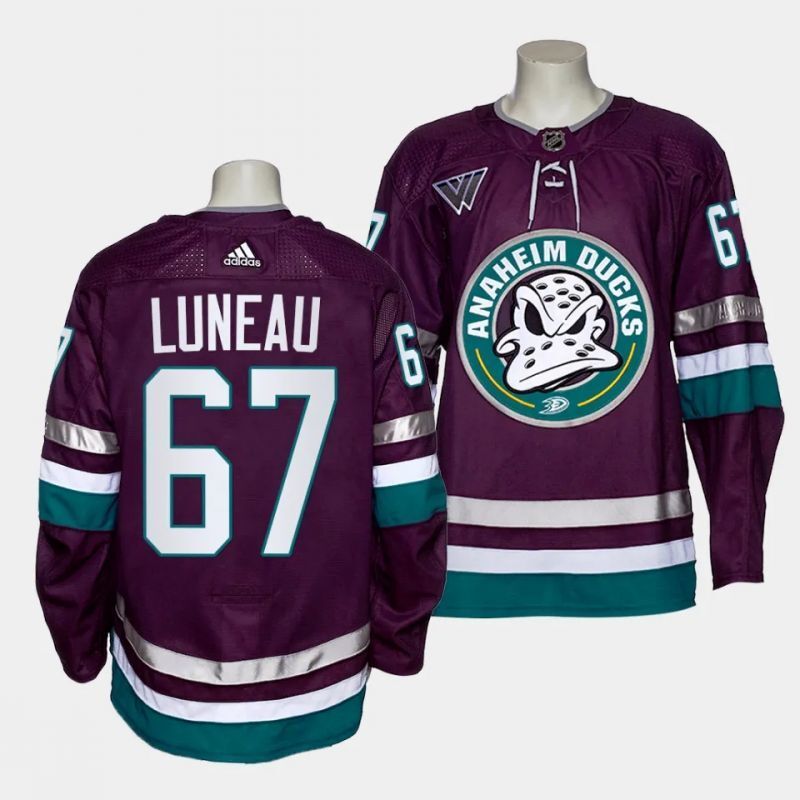 anaheim ducks #67 tristan luneau alternate navy 30th season jersey Hockey Jersey hockey jersey product view 1