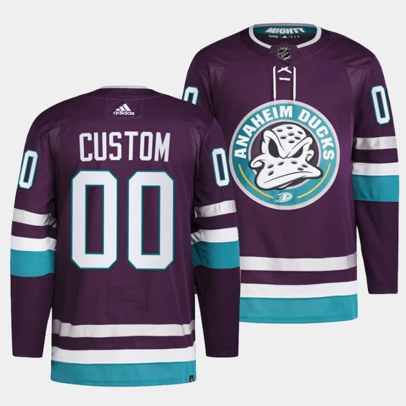anaheim ducks custom 2023-24 30th anniversary purple jersey Hockey Jersey hockey jersey product view 1