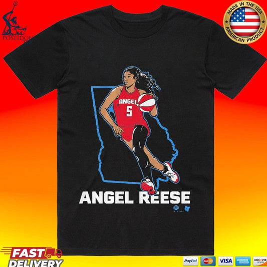Angel Reese State Star Atlanta Basketball T-shirt Unisex T-shirt, Sweatshirt, Hoodie, Long Sleeve Tee - T-Shirt, Sweatshirt, Hoodie