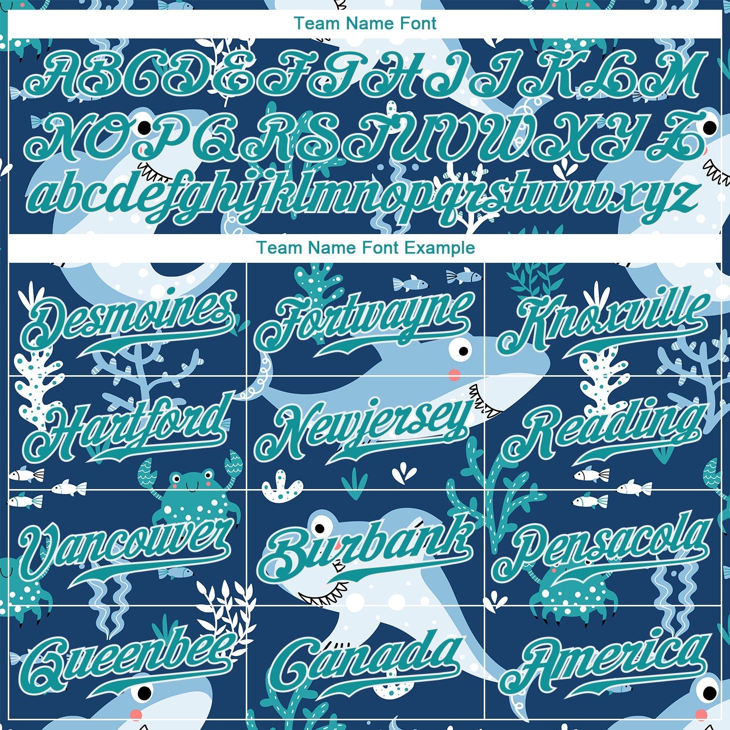 Custom Teal Teal-White 3D Pattern Design Sharks Authentic Baseball Jersey baseball jersey product view 4