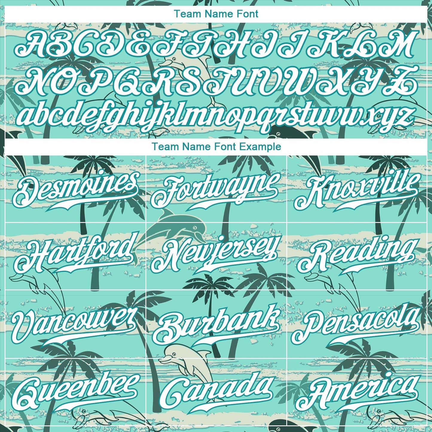 Custom Teal White-Teal 3D Pattern Design Hawaii Palm Trees Authentic Baseball Jersey baseball jersey product view 4