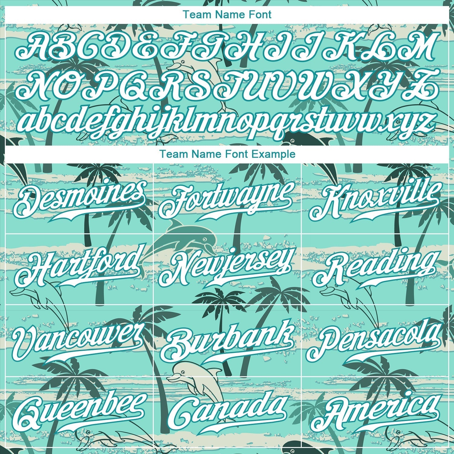 Custom Teal White-Teal 3D Pattern Design Hawaii Palm Trees Authentic Baseball Jersey baseball jersey product view 4