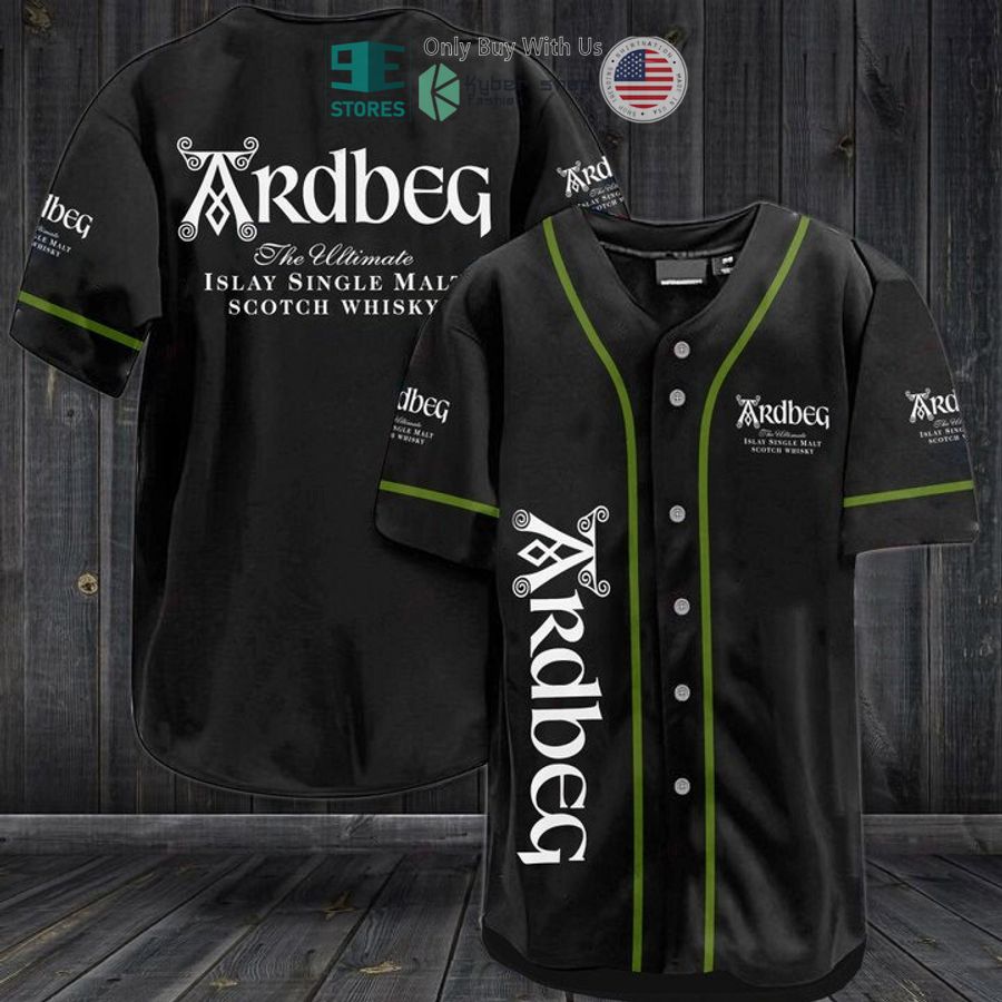 BEST Ardbeg Islay Single Malt Scotch Whisky black Baseball Jersey baseball jersey product view 1