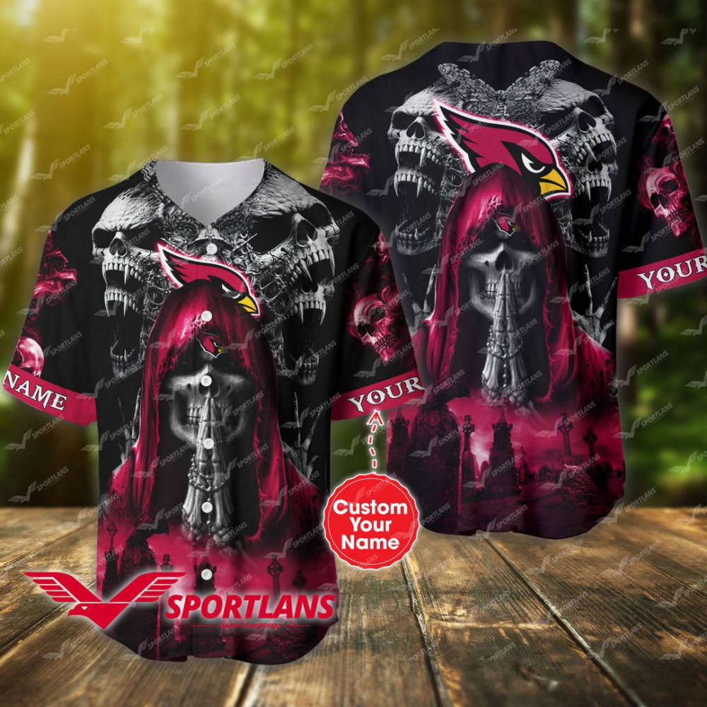Arizona Cardinals Personalized Baseball Jersey Fan Gifts - lylyprint.com baseball jersey product view 2