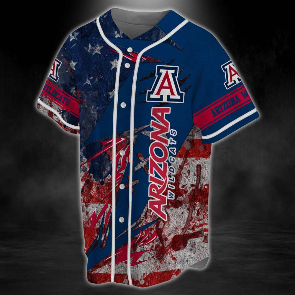 Arizona Wildcats Baseball Jersey Gift For Men Women - lylyprint.com baseball jersey product view 4