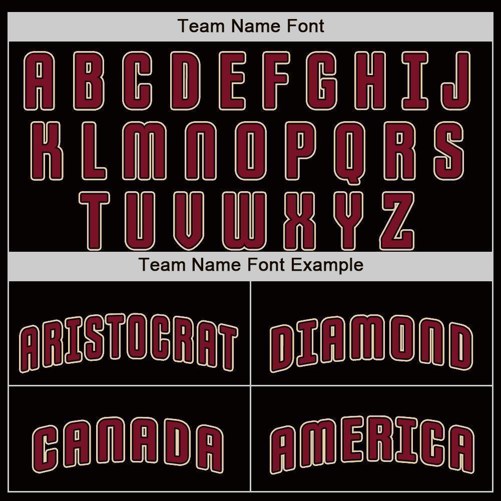 Custom Black Crimson-City Cream Baseball Jersey baseball jersey product view 5