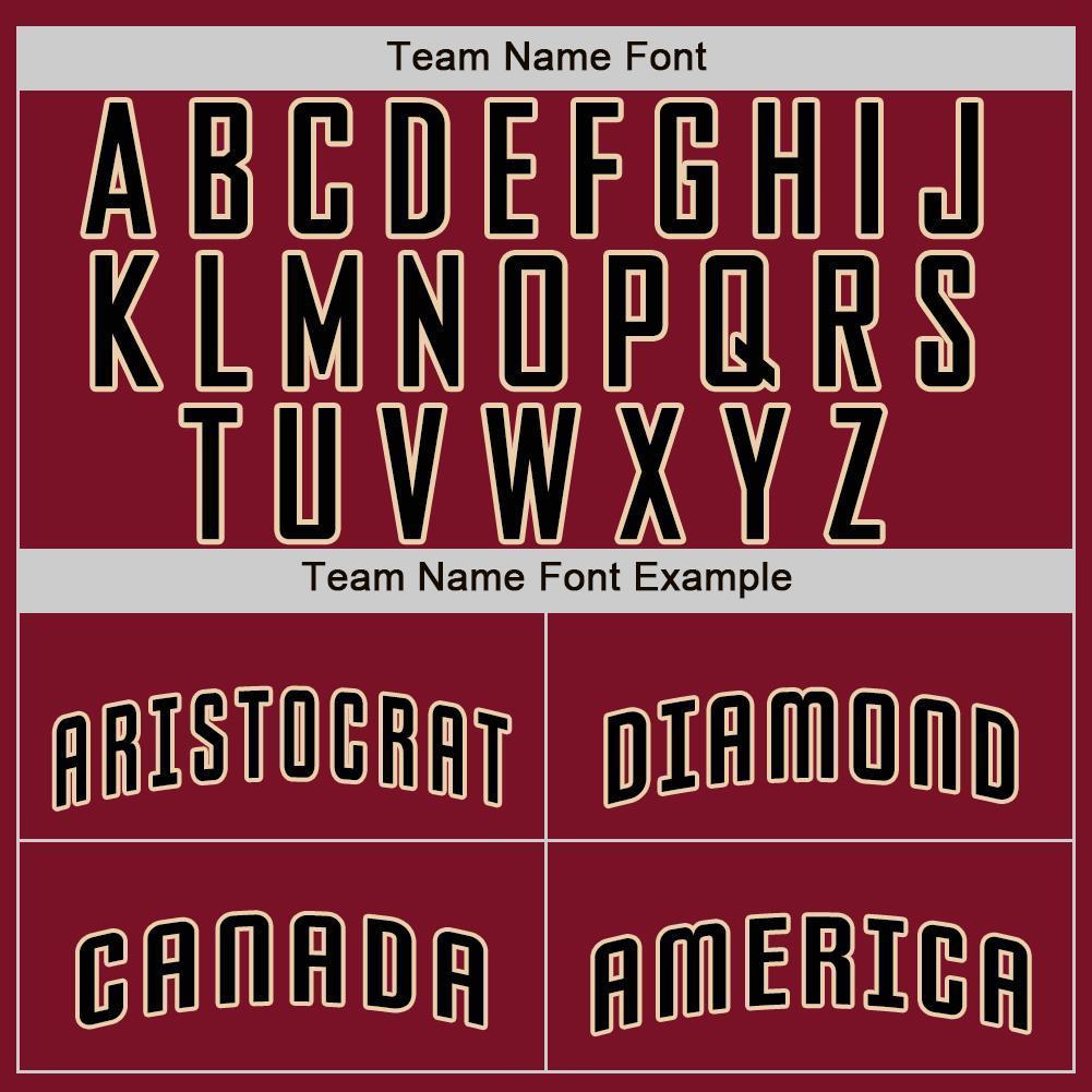 Custom Crimson Black-City Cream Baseball Jersey baseball jersey product view 5