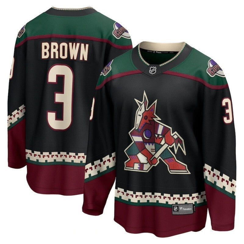 arizona coyotes #3 josh brown home Hockey Jersey hockey jersey product view 1