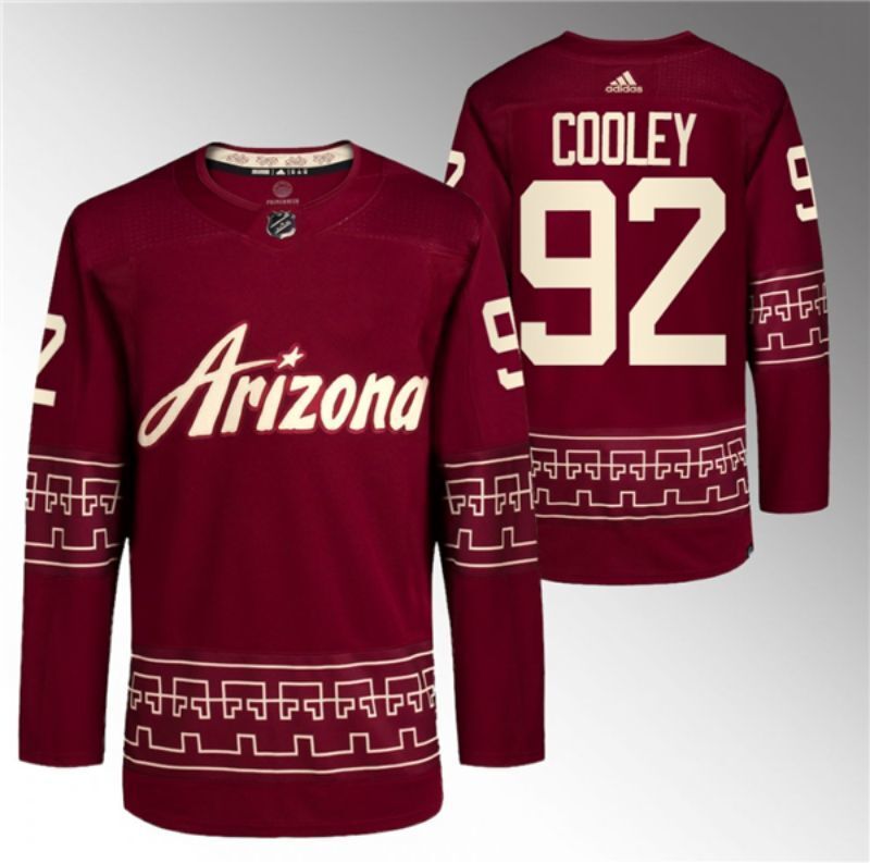 arizona coyotes #92 logan cooley garnet alternate pro jersey Hockey Jersey hockey jersey product view 1