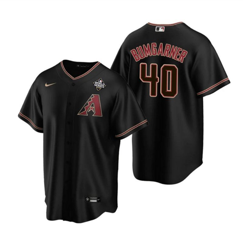 arizona diamondbacks #40 madison bumgarner black 2023 world series cool base Baseball Jersey baseball jersey product view 1