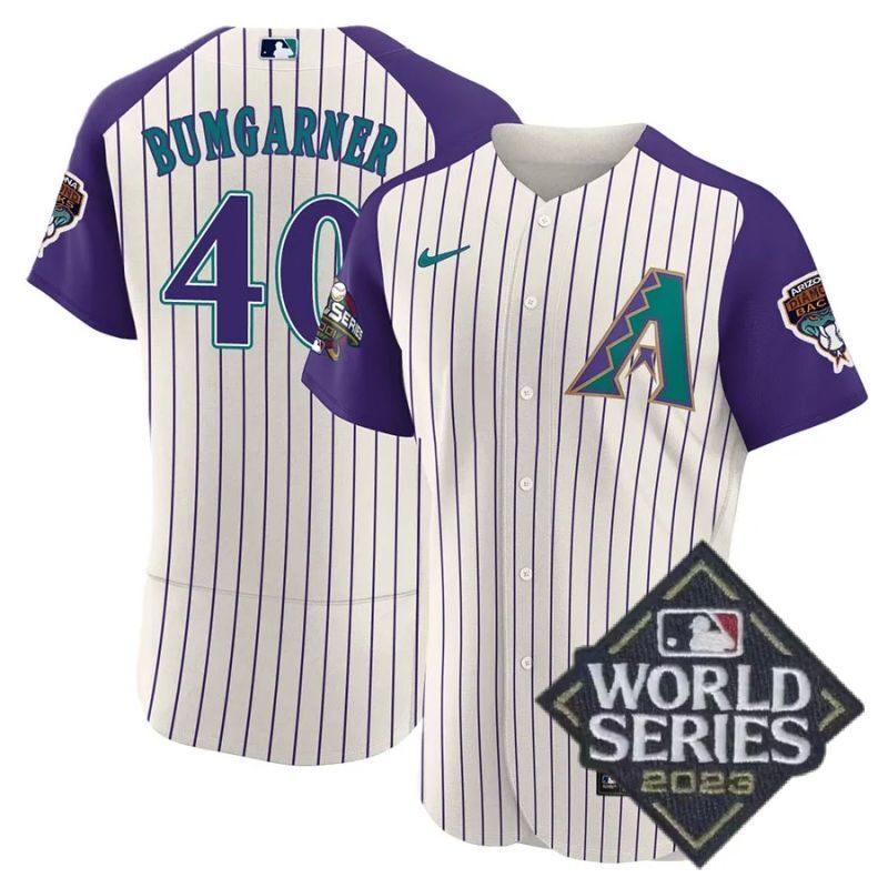 arizona diamondbacks #40 madison bumgarner throwback 2001 flex base jersey Baseball Jersey baseball jersey product view 1