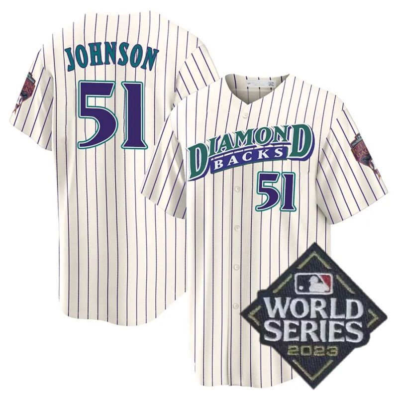 arizona diamondbacks #51 randy johnson throwback 1998 jersey Baseball Jersey baseball jersey product view 1