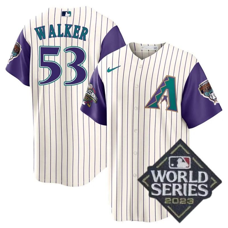 arizona diamondbacks #53 christian walker throwback 2001 cool base jersey Baseball Jersey baseball jersey product view 1