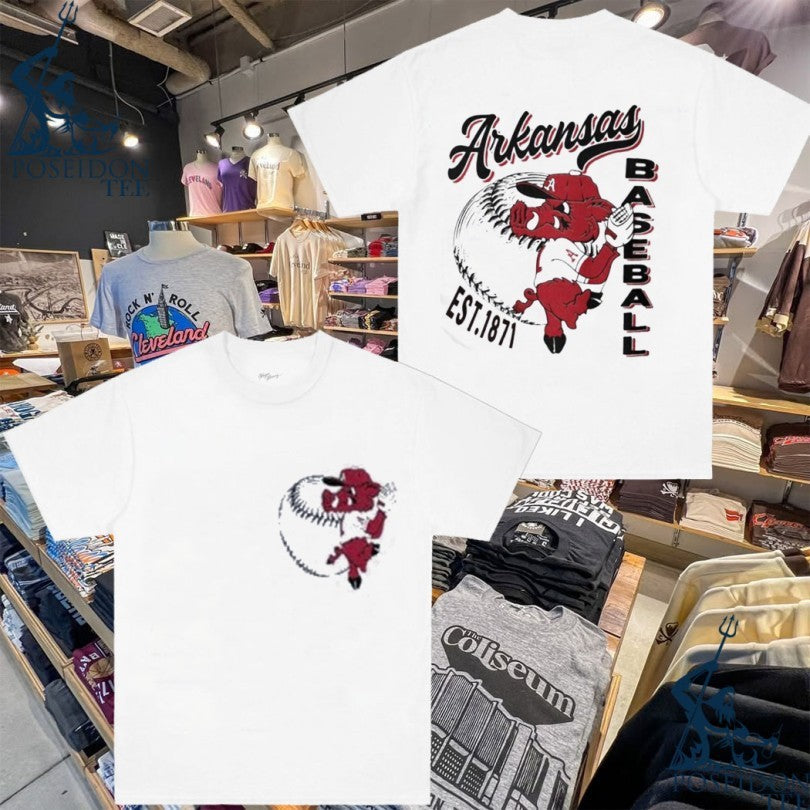 Arkansas Razorbacks Baseball T-shirt Unisex T-shirt, Sweatshirt, Hoodie, Long Sleeve Tee - T-Shirt, Sweatshirt, Hoodie