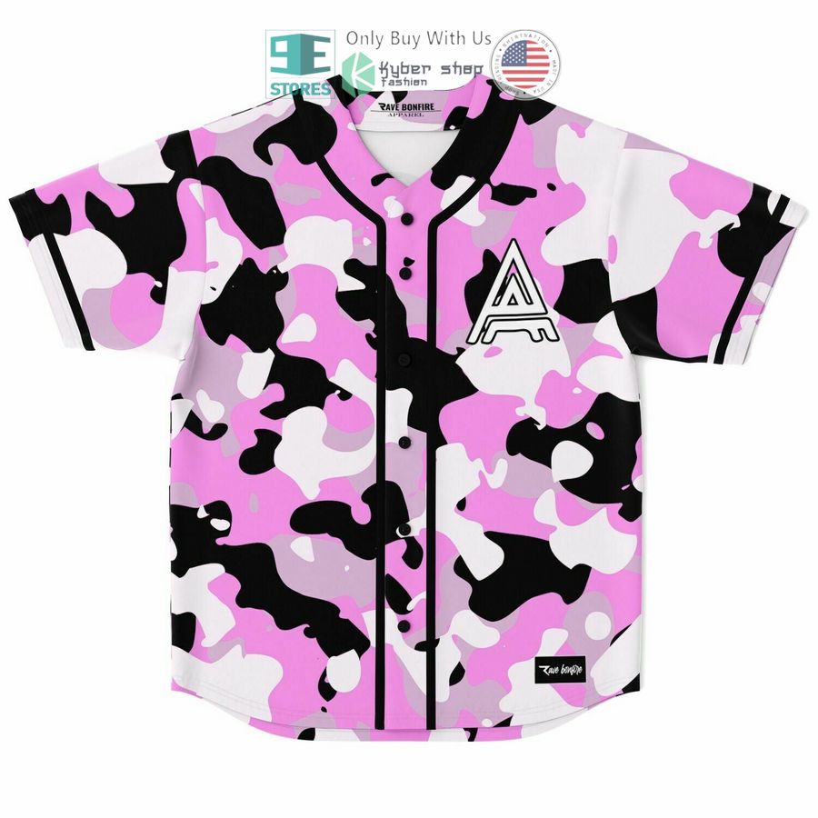 BEST Armnhmr 13 pink camo Baseball Jersey baseball jersey product view 1