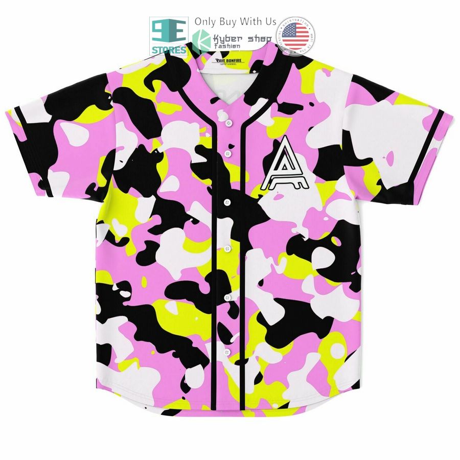 BEST Armnhmr 22 pink camo Baseball Jersey baseball jersey product view 1
