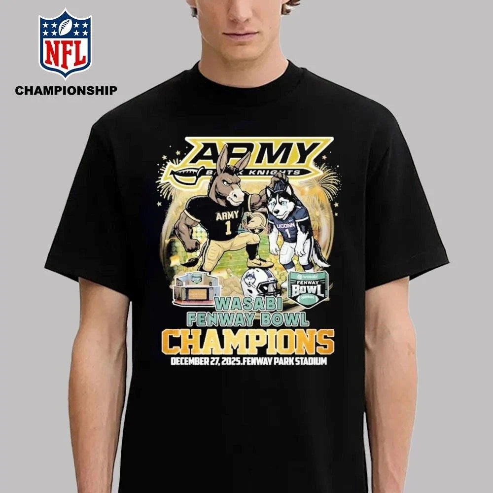 Army Black Knights Wasabi Fenway Bowl Champions - Adult & Kids T-Shirts, Sweatshirts & Hoodies apparel design preview 2