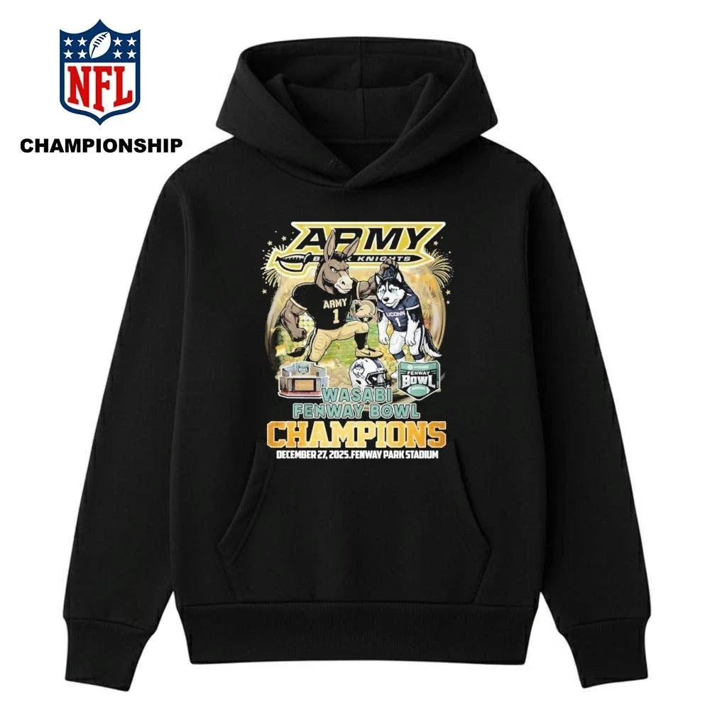 Army Black Knights Wasabi Fenway Bowl Champions - Adult & Kids T-Shirts, Sweatshirts & Hoodies apparel design preview 4