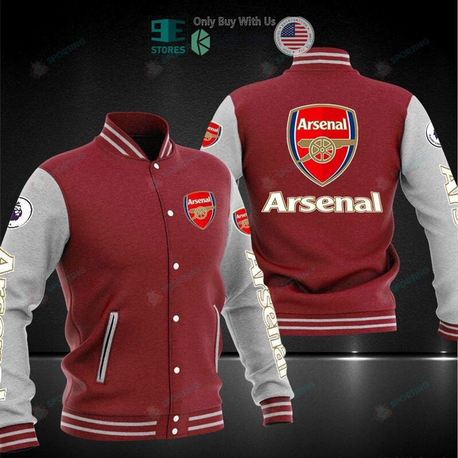 BEST Arsenal F.C. Baseball Jacket baseball jersey product view 1