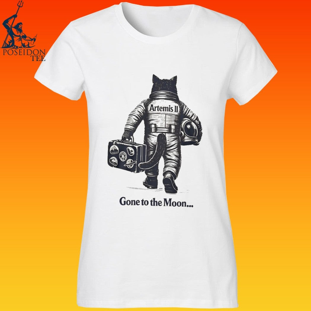 Artemis II Gone To The Moon Mission Cat Astronaut - Adult & Kids T-Shirts, Sweatshirts & Hoodies apparel design preview 3