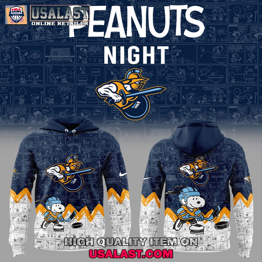 Atlanta Gladiators 75th Anniversary of Peanuts Hoodie Jersey Shirt sports jersey product view 2