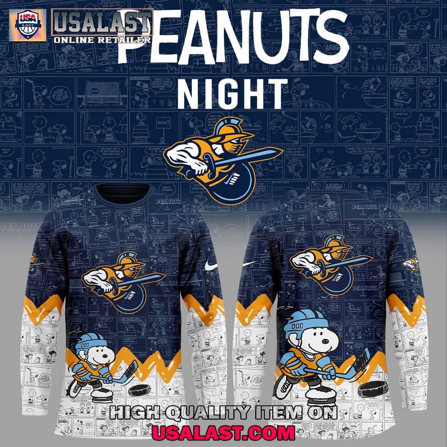 Atlanta Gladiators 75th Anniversary of Peanuts Hoodie Jersey Shirt sports jersey product view 3