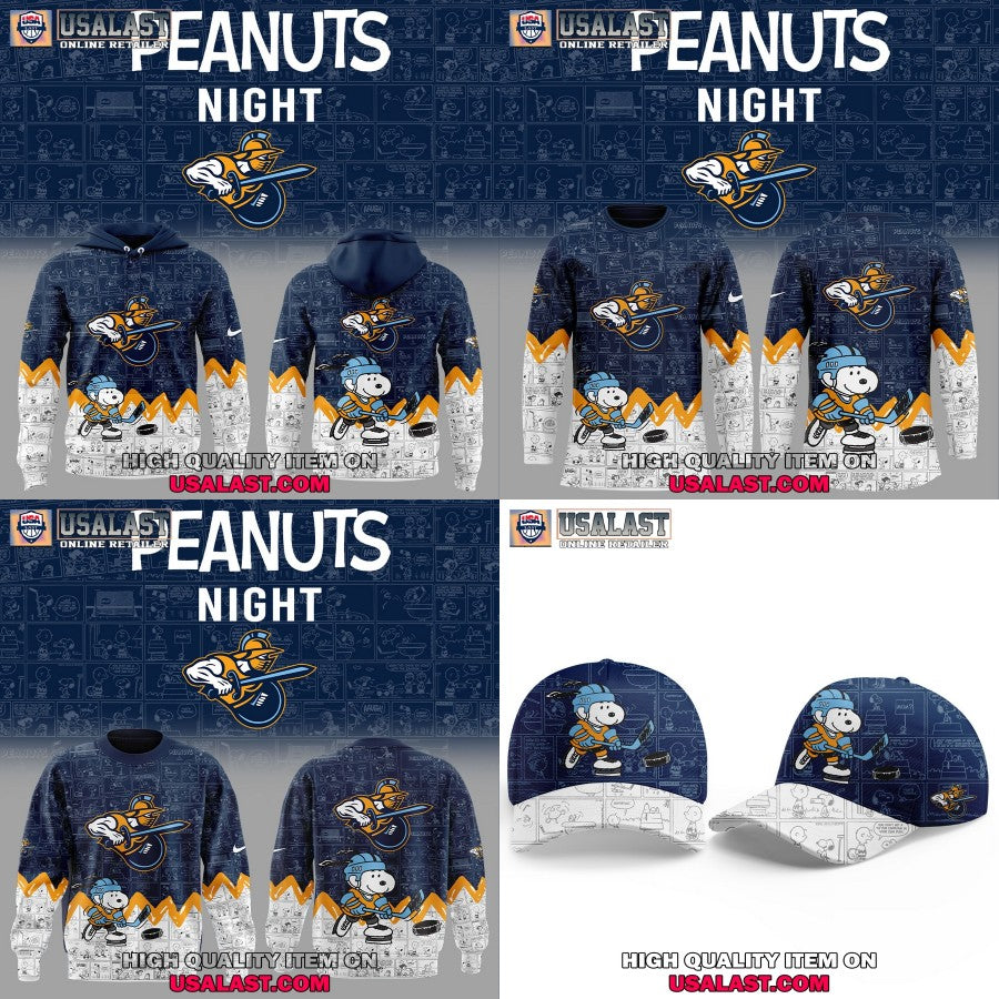 Atlanta Gladiators 75th Anniversary of Peanuts Hoodie Jersey Shirt sports jersey product view 1