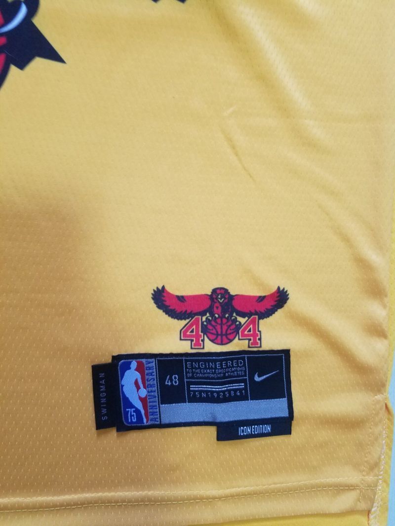 atlanta hawks #11 trae young Hawks 11 Yellow City s-xxl Style 1 Basketball Jersey basketball jersey product view 1