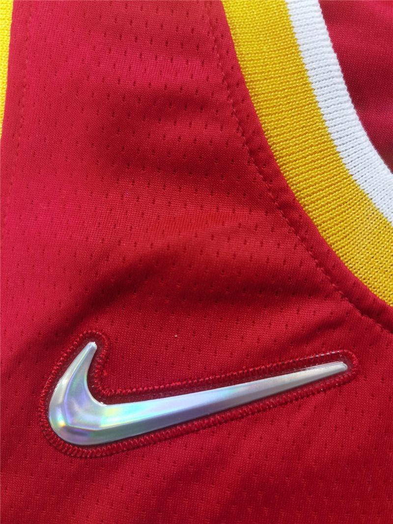 atlanta hawks #11 trae young Hawks 11 # New Season Red 75 Anniversary Laser Diamond Edition logo New Jersey Style 3 basketball jersey product view 1