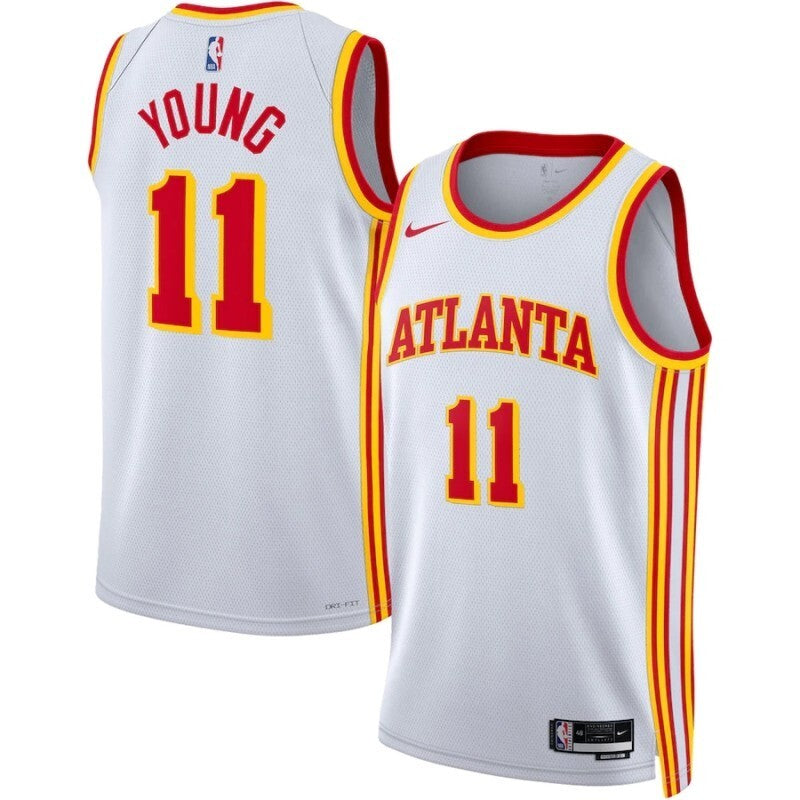 atlanta hawks #11 trae young unisex 202223 swingman jersey - association edition - white Basketball Jersey basketball jersey product view 1