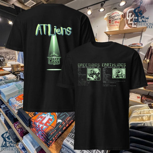 Atliens Outkast Greetings Earthlings T-shirt Unisex T-shirt, Sweatshirt, Hoodie, Long Sleeve Tee - T-Shirt, Sweatshirt, Hoodie