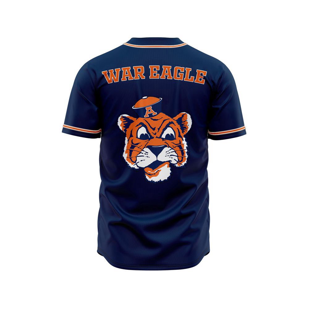 Auburn Baseball Jersey - lylyprint.com baseball jersey product view 4