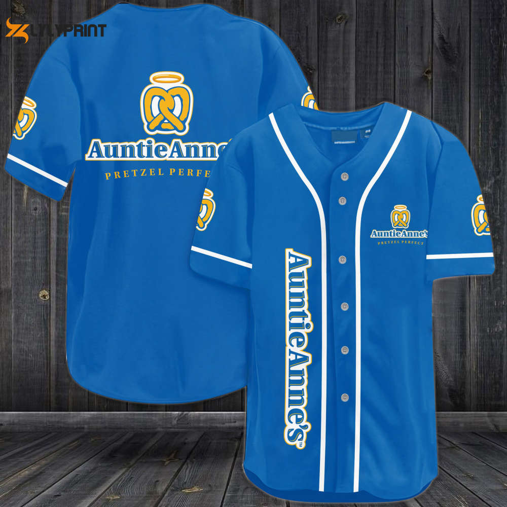 Auntie Anne's Baseball Jersey - lylyprint.com baseball jersey product view 1