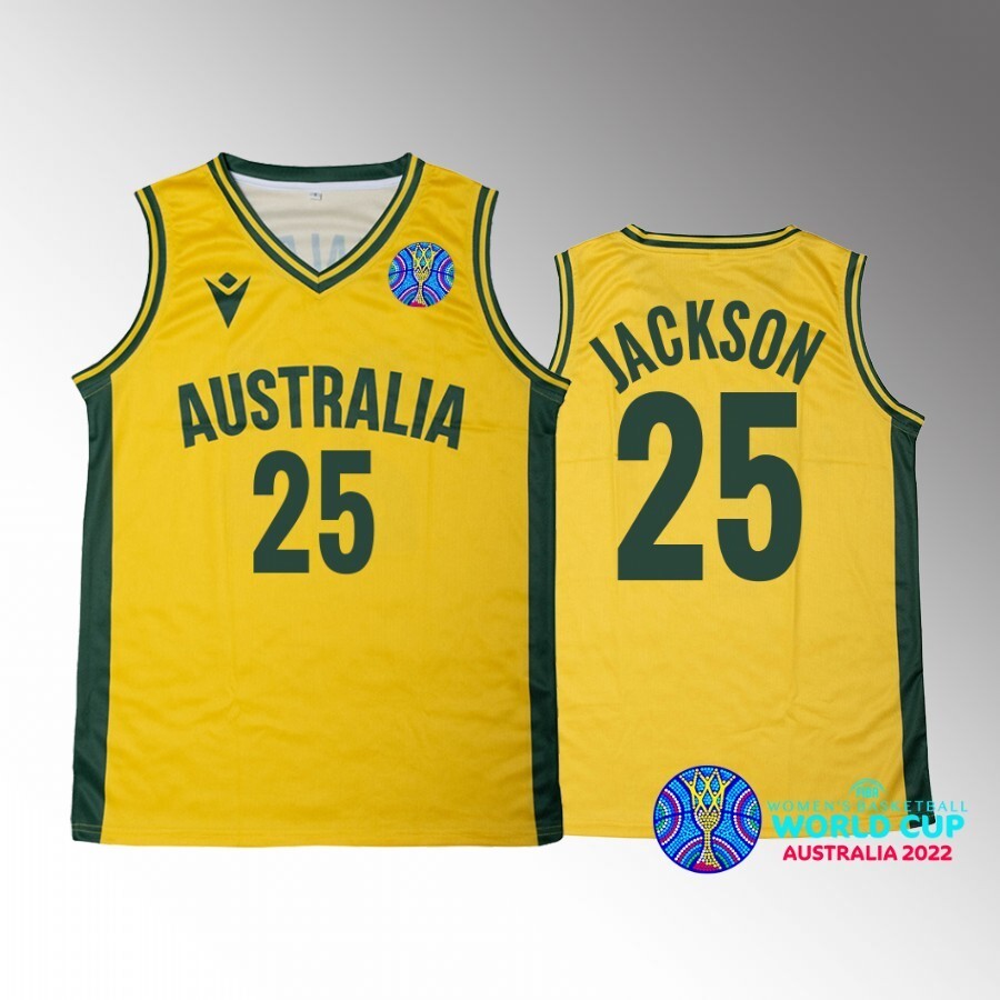 australia-bronze-medal-lauren-jackson-yellow-2022-fiba-womens-basketball-world-cup-jersey Basketball Jersey basketball jersey product view 1