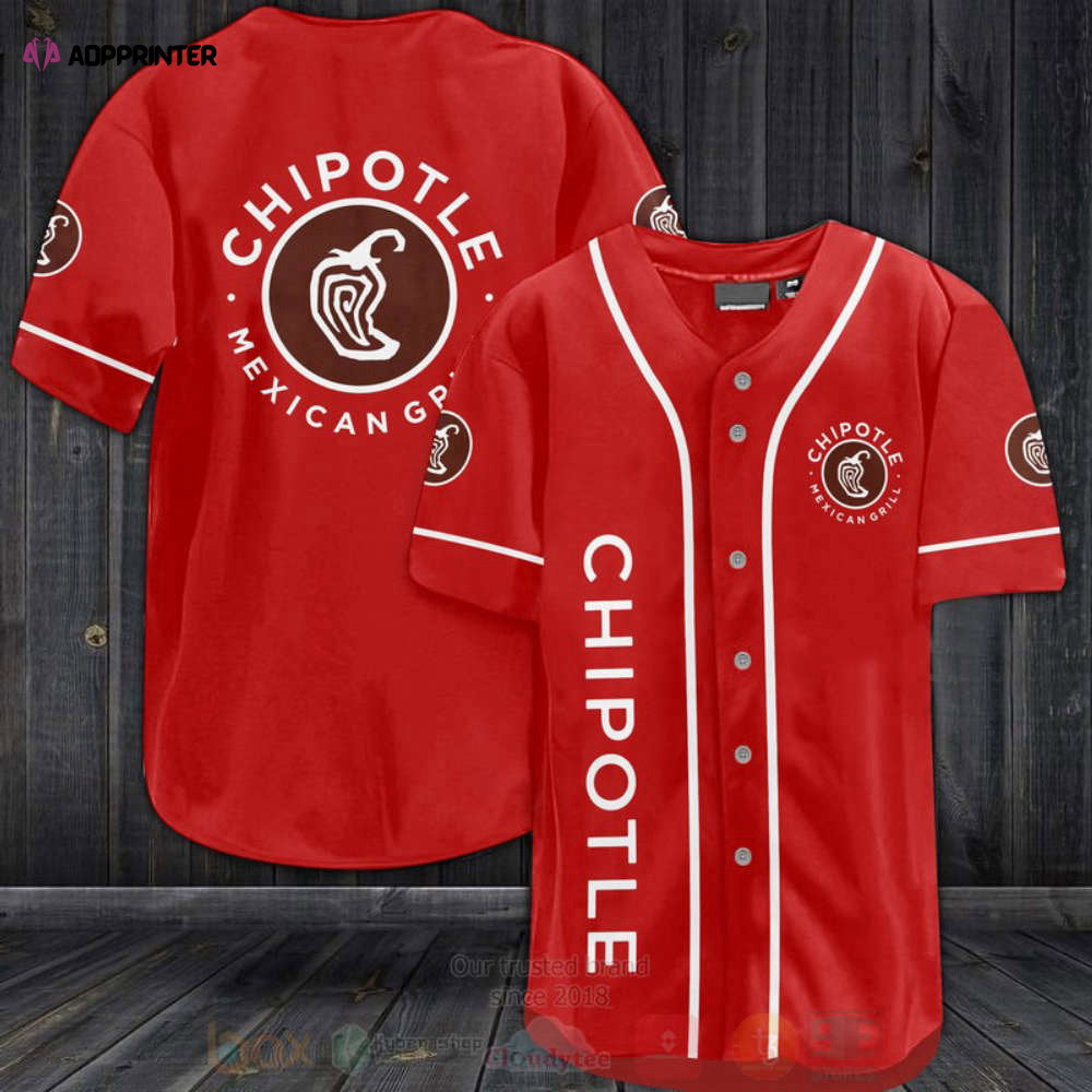 Authentic Chipotle Mexican Grill Baseball Jersey – Show Off Your Love for Mexican Cuisine! baseball jersey product view 1