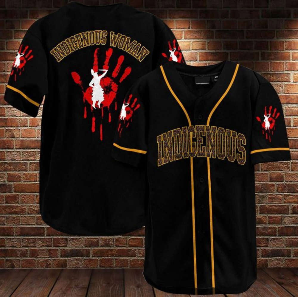 Authentic Indigenous Woman Native Baseball Jersey: Embrace Cultural Heritage baseball jersey product view 2