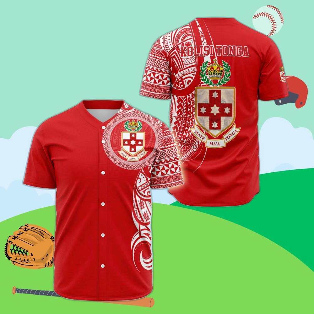 Authentic Kolisi Tonga Polynesian Baseball Jersey – Exquisite Design & Quality baseball jersey product view 1