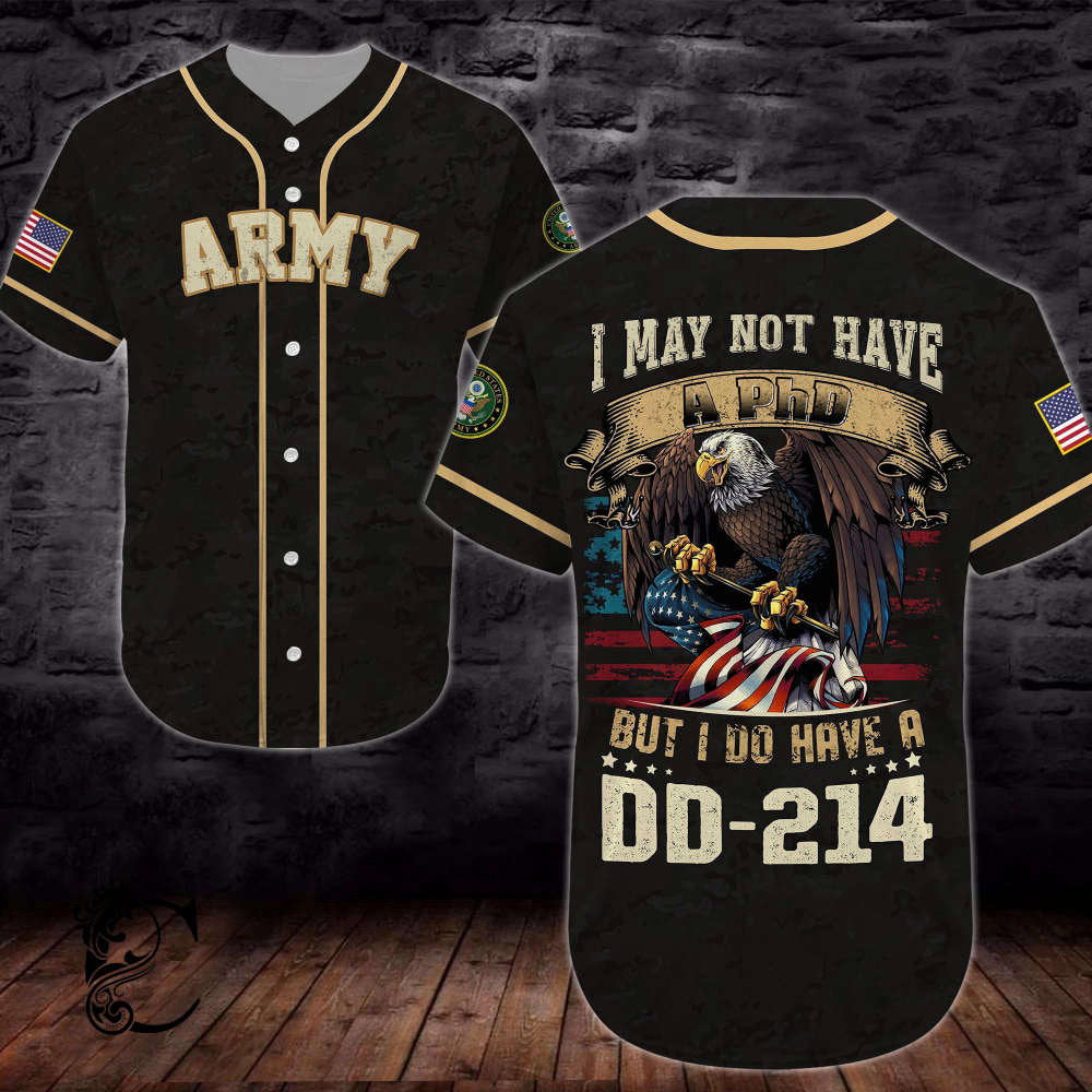 Authentic United States Army DD 214 Baseball Jersey – Show Your Service Pride baseball jersey product view 2