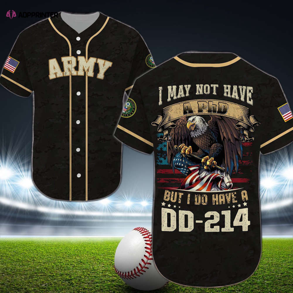 Authentic United States Army DD 214 Baseball Jersey – Show Your Service Pride baseball jersey product view 1