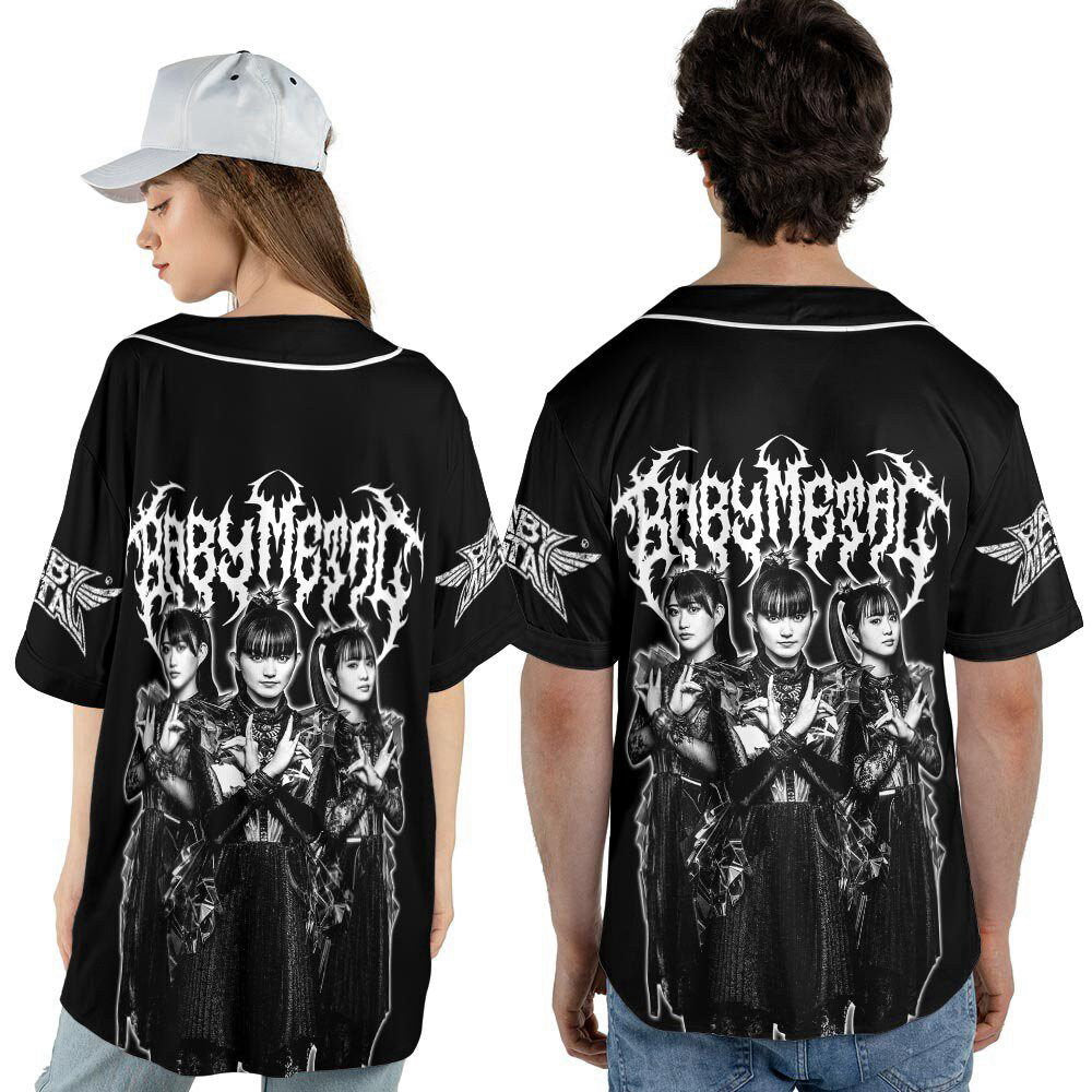 Babymetal US Tour 2023 Kpop Jersey Baseball, Kpop Baseball Jersey Gift For Baseball Fan - lylyprint.com baseball jersey product view 4