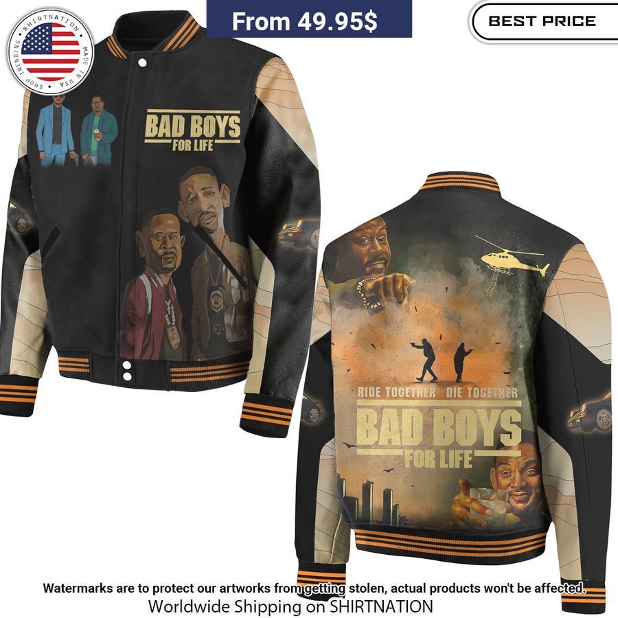 Bad Boys For Life Baseball Jacket baseball jersey product view 1