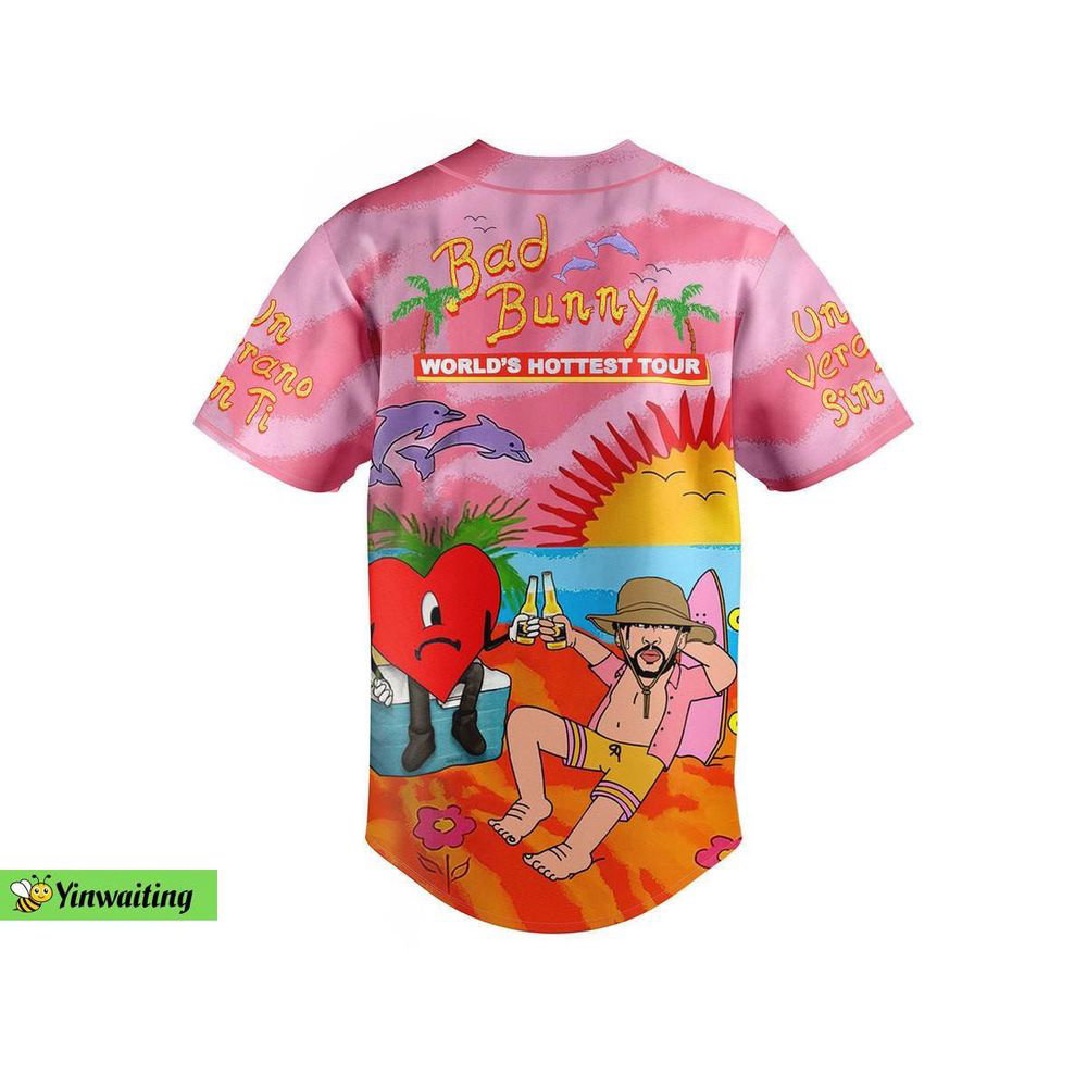 Bad Bunny Jersey, Bad Bunny Jersey Shirt, Bad Bunny Baseball Jersey, Bad Bunny - lylyprint.com baseball jersey product view 3