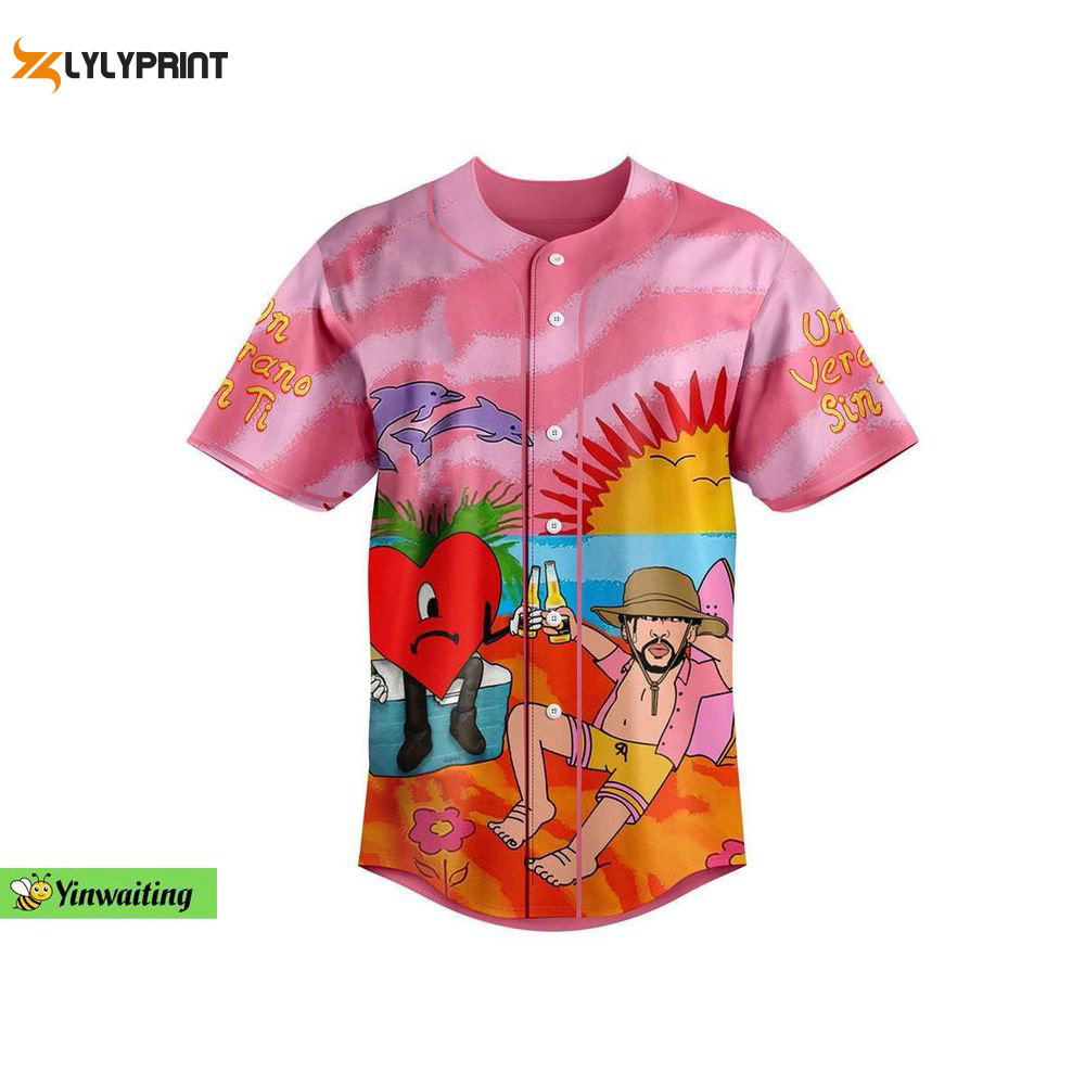 Bad Bunny Jersey, Bad Bunny Jersey Shirt, Bad Bunny Baseball Jersey, Bad Bunny - lylyprint.com baseball jersey product view 1