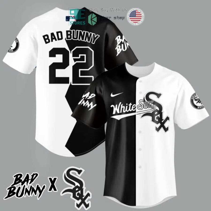 BEST Bad Bunny and Boston Red Soand Baseball Jersey baseball jersey product view 1