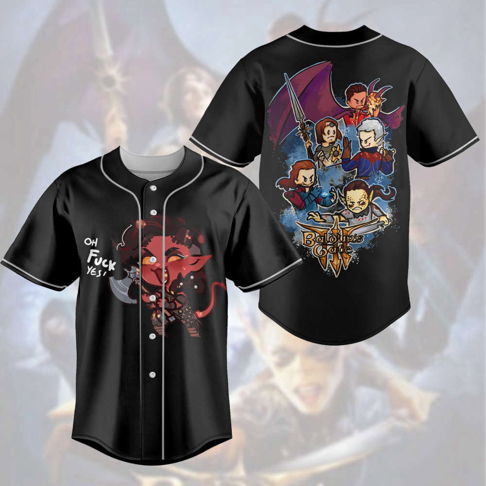 Baldur s Gate 3 Baseball Jersey: Astarion High Elf Shirt for Dungeon Master Fans - Aopprinter baseball jersey product view 1